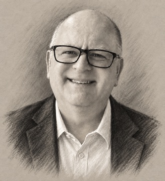 Pencil sketch portrait of David Martino