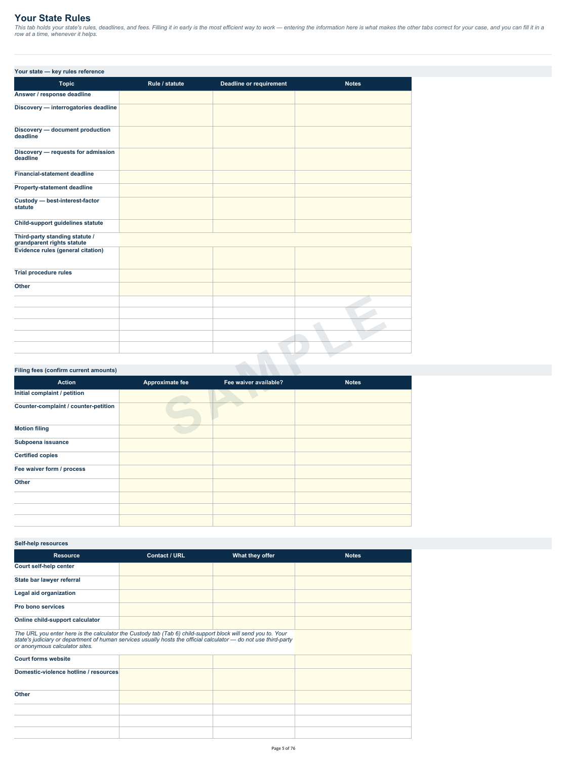 Sample page